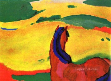  Expresionismo Pintura al %C3%B3leo - Marc caballo en un paisaje Expresionista Expresionismo Franz Marc